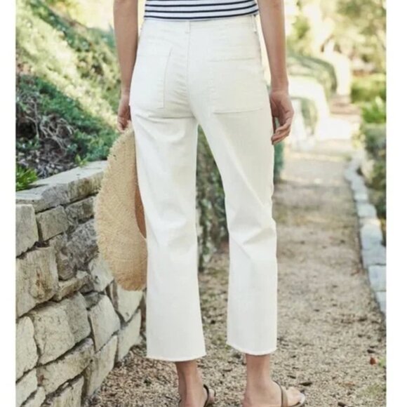 Frank & Eileen Kinsale Performance Straight Leg Pants Corduroy Vintage White 0 - Picture 2 of 11